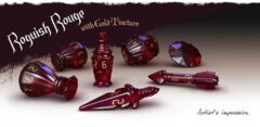 Poly Hero Dice: The Rogue 7-Dice Set - Roguish Rouge & Gold Tincture